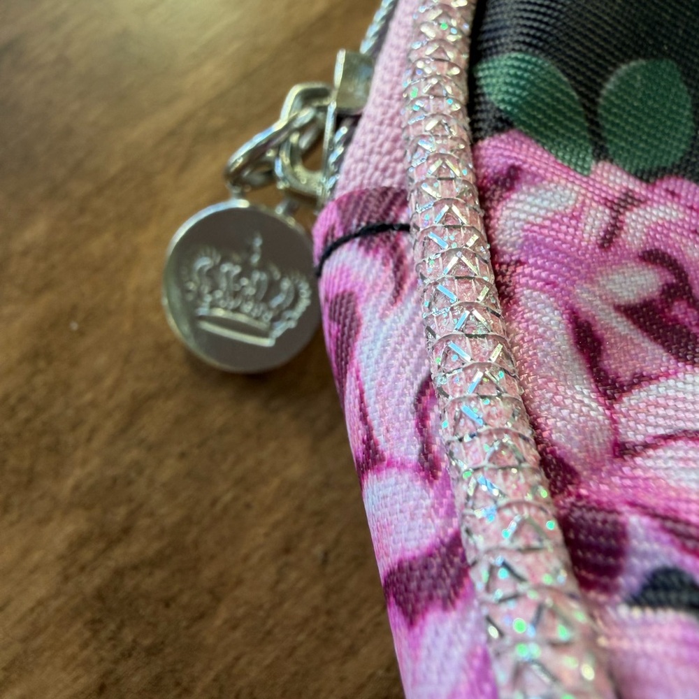 Juicy Couture Pink Rose Zippered Cosmetic Bag - Picture 3 of 6